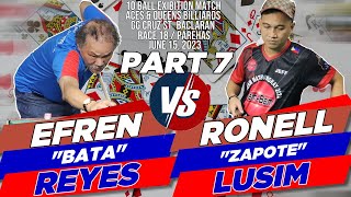 (7) Efren &quot;Bata&quot; Reyes VS Ronell &quot;Zapote&quot; Lusim (Race 18) Baclaran