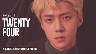 EXO - Twenty Four : Line Disribution (Color Coded | Xiumin, Chanyeol, Sehun, Kai)
