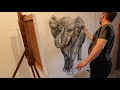 Рисунок на стене - Слоны 8