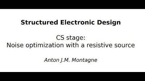 EE4109 2020 4 4a CS stage Noise optimization with a resistive source Spice Circuit