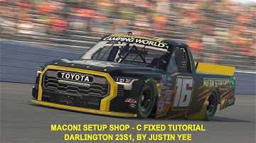 iRacing Fixed NASCAR Series Tutorial: C Fixed Trucks at Darlington 23S1. Maconi Setup Shop