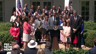 President Obama awards Shanna Peeples 2015 Teacher of the Year