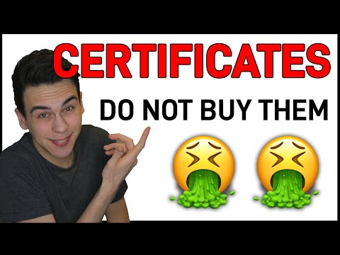 What are CERTIFICATES and why you should AVOID them