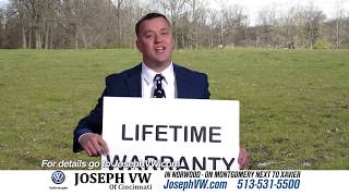 Joseph Volkswagen of Cincinnati Lifetime Warranty No Bull Commercial
