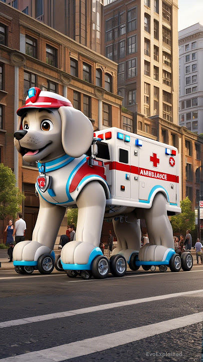❤️ Cat Sound 😻 Giant Dog Ambulance 🐶🚑 #cat #gato #shorts #dog