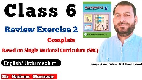 Class 6 Review Exercise 2 SNC  Maths Punjab board Concept of number line| absolute value