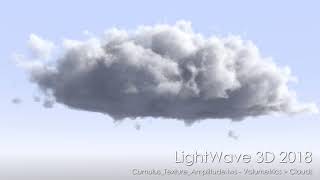 LightWave 3D 2018: Cumulus Texture Amplitude scene rendered