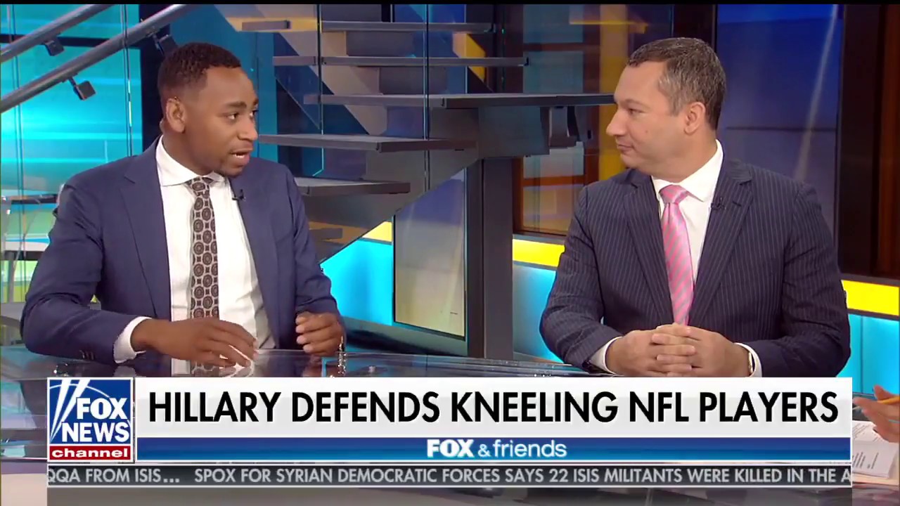 Hillary Clinton responsible for advocating the very issues NFL players are protesting.
