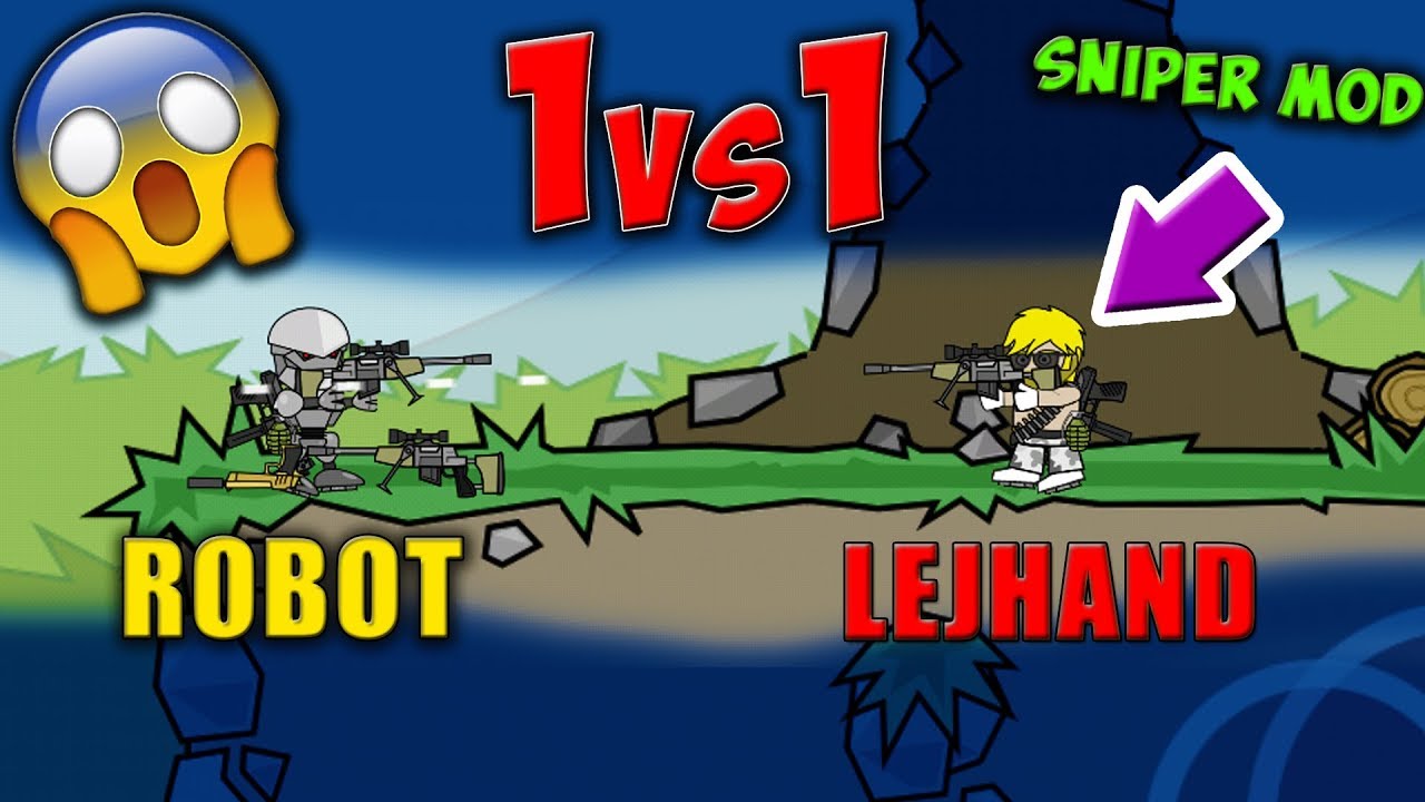 Mini Militia 1vs1 SNIPER MOD CHALLENGE !! WTF and FUNNY MOMENTS ! | Doodle Army 2: Mini Militia 