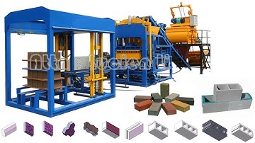 QT4 15 fully automatic concrete block making machine, automatic cement block moulding machine
