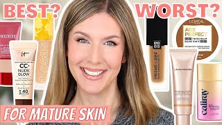 BEST \& WORST NEW Foundations For Mature Skin 2022 | FOUNDATION ROUNDUP