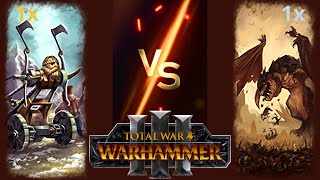 Dwarven Artillery vs Feral Wyverns in Total War: Warhammer 3