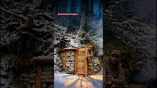 Man built bushcraft survival shelter outdoor #bushcraft #camping #primitive #outdoor