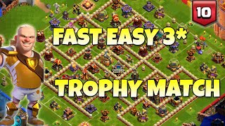 Fast Easy 3* Trophy Match Haaland's Challenge (Clash of Clans) #clashofclans #coc #clash