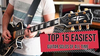 Top 15 EASIEST Guitar Solos OF ALL TIME chords