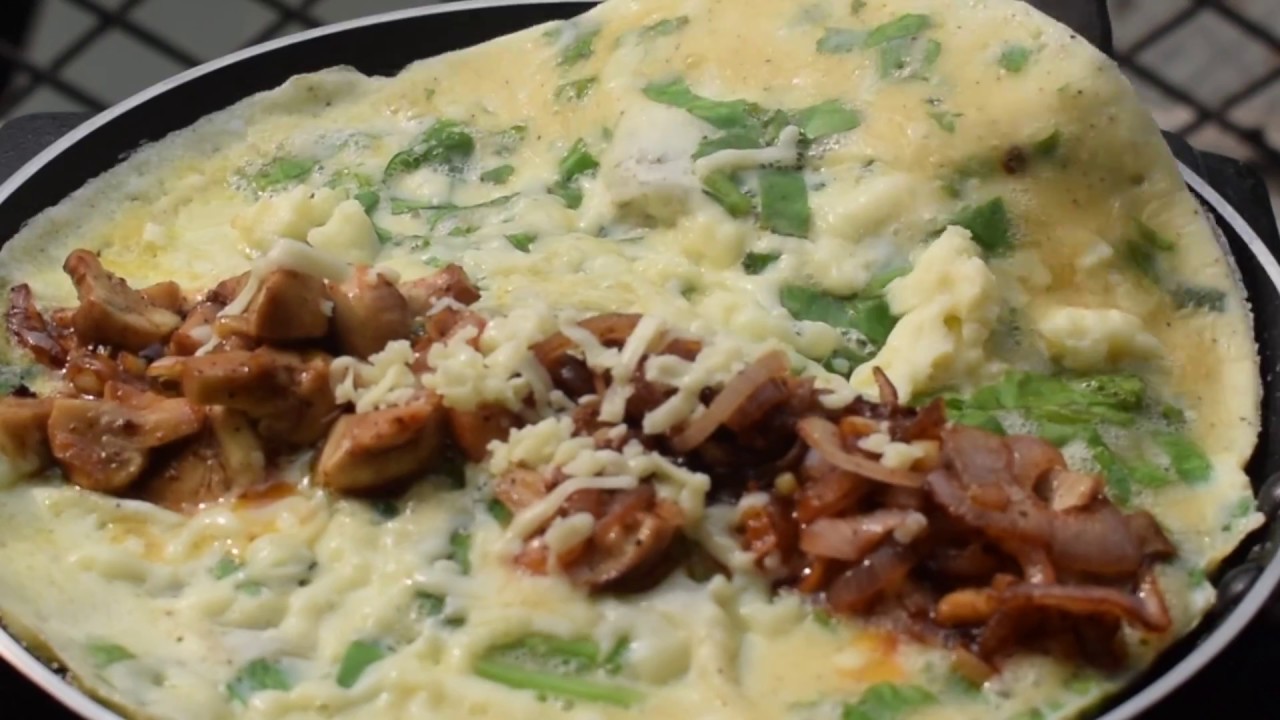 Cheesy Mushroom & Spinach Egg Wrap