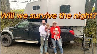 Truck Camping With A Baby & Toddler On The Side Of The Road | DIY Truck Camper | Cornwall | Family