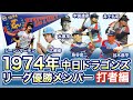【中日ドラゴンズ】1974年リーグ優勝メンバー〈打者編〉