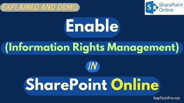Hoe u Information Rights Management (IRM) in SharePoint Online kunt inschakelen
