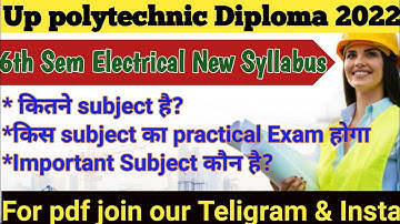polytechnic electrical 6th semester syllabus || bteup electrical engineering syllabus 2022
