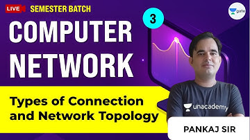 Types of Connection and Network Topology | Lec 3 | GATE CSE/IT 2021 CSE Exam | Pankaj Sir