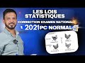 2 BAC Les Lois Statistiques Correction Examen 2021 PC Normal Monohybridisme 