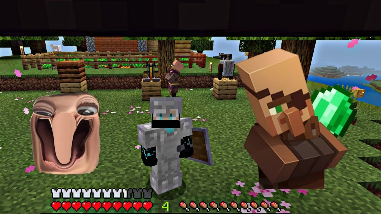 Minecraft survival series part 5 I BUILD VILLAGER TRADING HALL in ...