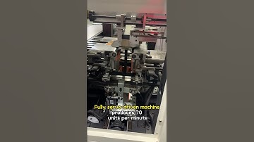 Fully automated with all servo motors, it can produce 70 units per minute.