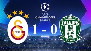 Galatasaray 1-0 Zalgiris - Mertens'in Muhteşem Golü - Şampiyonlar Ligi 2.Eleme Turu Rövanş Maçı