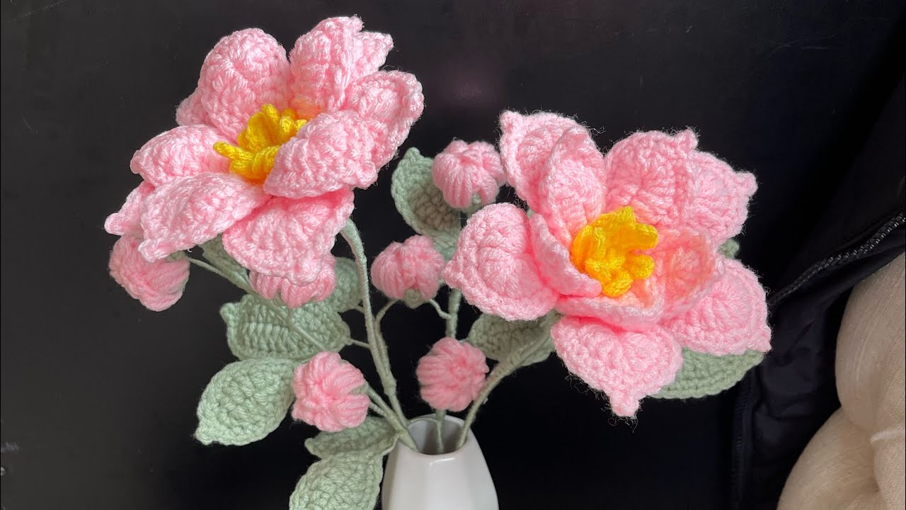 Flor 🌸Camelia paso a paso 🥰🧶