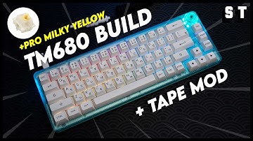 TM680 Tape Mod Build - Gateron Pro Milky Yellow Akko ASA BoW | Samuel Tan