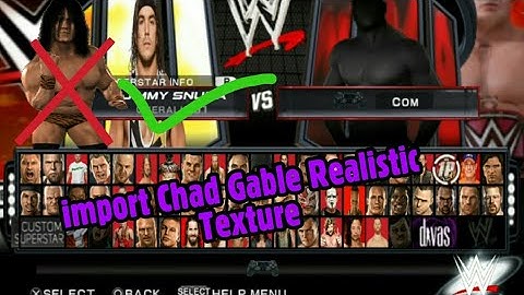 Import Chad Gable Texture Replace Jimmy Snuka with realistic texture Svr 2011 PSP