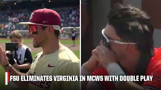 FLORIDA STATE ELIMINATES VIRGINIA WITH DOUBLE PLAY 🔥 | Men's College World Series