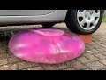 Crushing Crunchy Soft Things By Car EXPERIMENT WUBBLE BUBBLE VS CAR