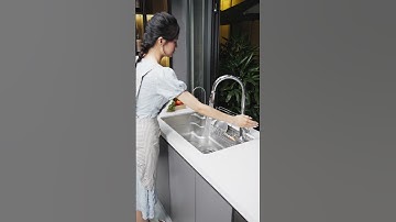 Góc bếp cực sang với bồn rửa chén lắp âm bàn độc đáo, tinh tế, cần gì cũng có!