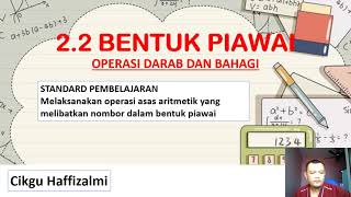 Bentuk piawai (operasi darab dan bahagi)