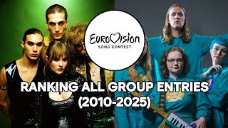 Eurovision: Ranking All Group Entries (2010-2025)