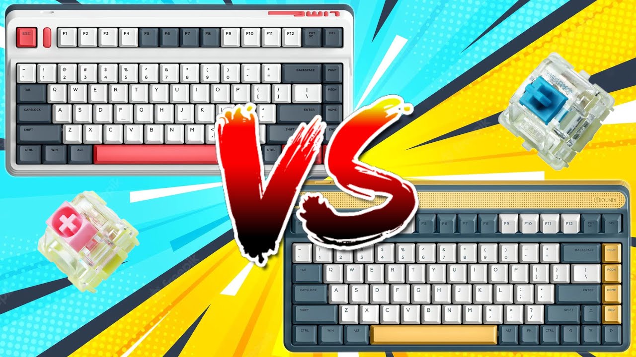 IQUNIX L80 TTC Gold Pink Switches vs A80 MX Cherry Blue Switches