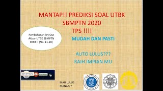 TPS UTBK SBMPTN 2020 - FULL PEMBAHASAN PREDIKSI AUTO PAHAM!!? TPS UTBK SBMPTN 2020 - FULL PEMBAHASAN PREDIKSI AUTO PAHAM!!?