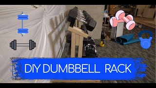 DIY dumbbell rack from repurposed material