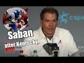 Nick Saban Press Conference Recaps Win Over Kentucky