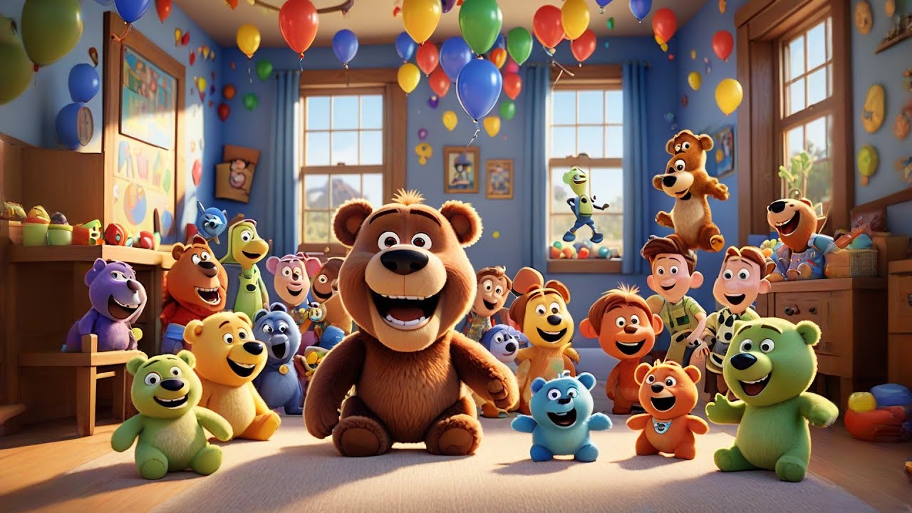 Eight Toy Bears Juggle Jellybeans | Counting and Action Song for Kids | Nursery   Educational Songs