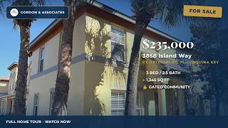 3858 Island Way  Gated Coquina Key Townhome For Sale  St Petersburg FL Staged