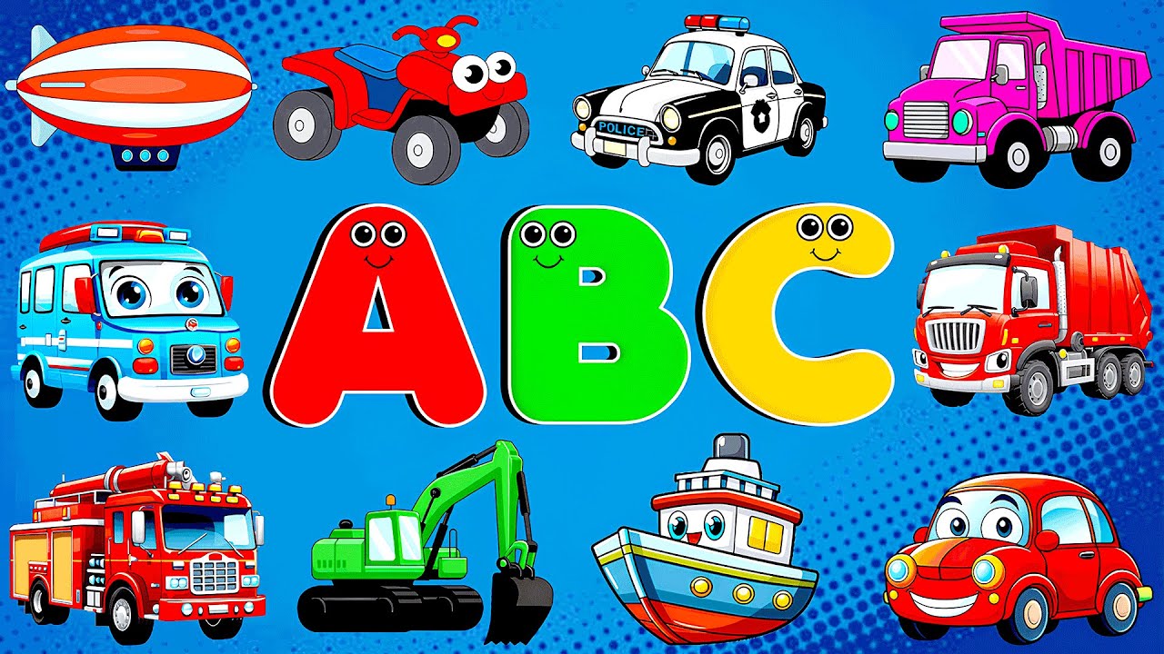 ABC Phonics Fun for Kids 👶| Rescue Ambulance 🚑 Alphabet Adventure | Learn Letter A 🎶 | Car & Vehicle