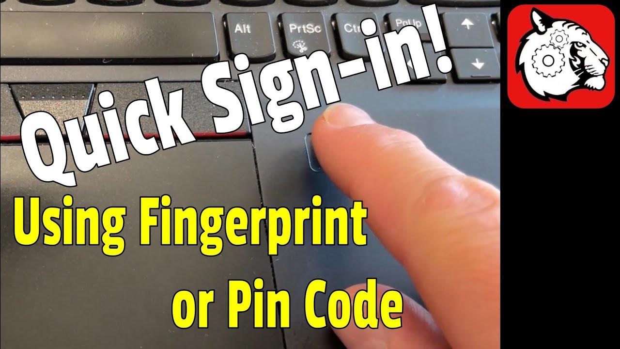 how-to-set-up-fingerprint-and-pin-code-sign-in-lenovo-thinkpad-youtube
