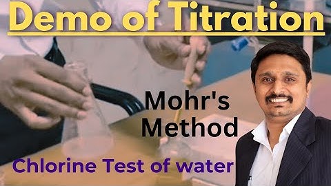 practical on chloride content in water sample | Mohr
