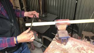Replacing a sledge hammer handle, wood burning and painting the handle