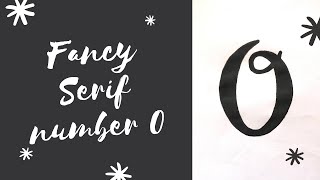 How to Draw Fancy Number 0 | Drawing with Brush Pen screenshot 5