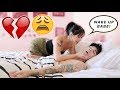 NOT WAKING UP PRANK ON GIRLFRIEND! *GONE WRONG*