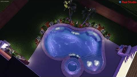 Freeform Pool/ Spa With Tanning Ledge And Raised Beam